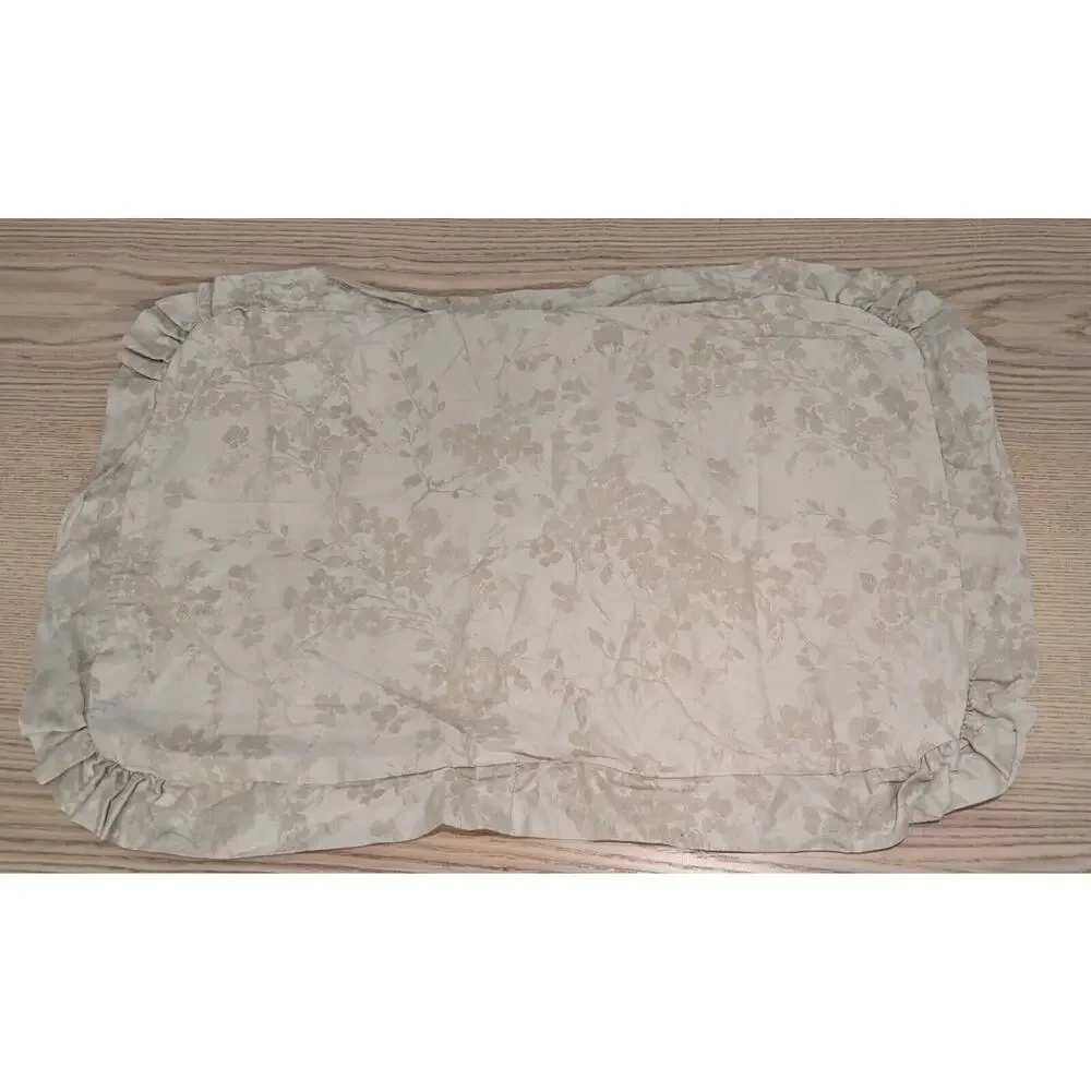 Bella Notte Lillian accent throw pillow ruffled‎ flange Winter White New